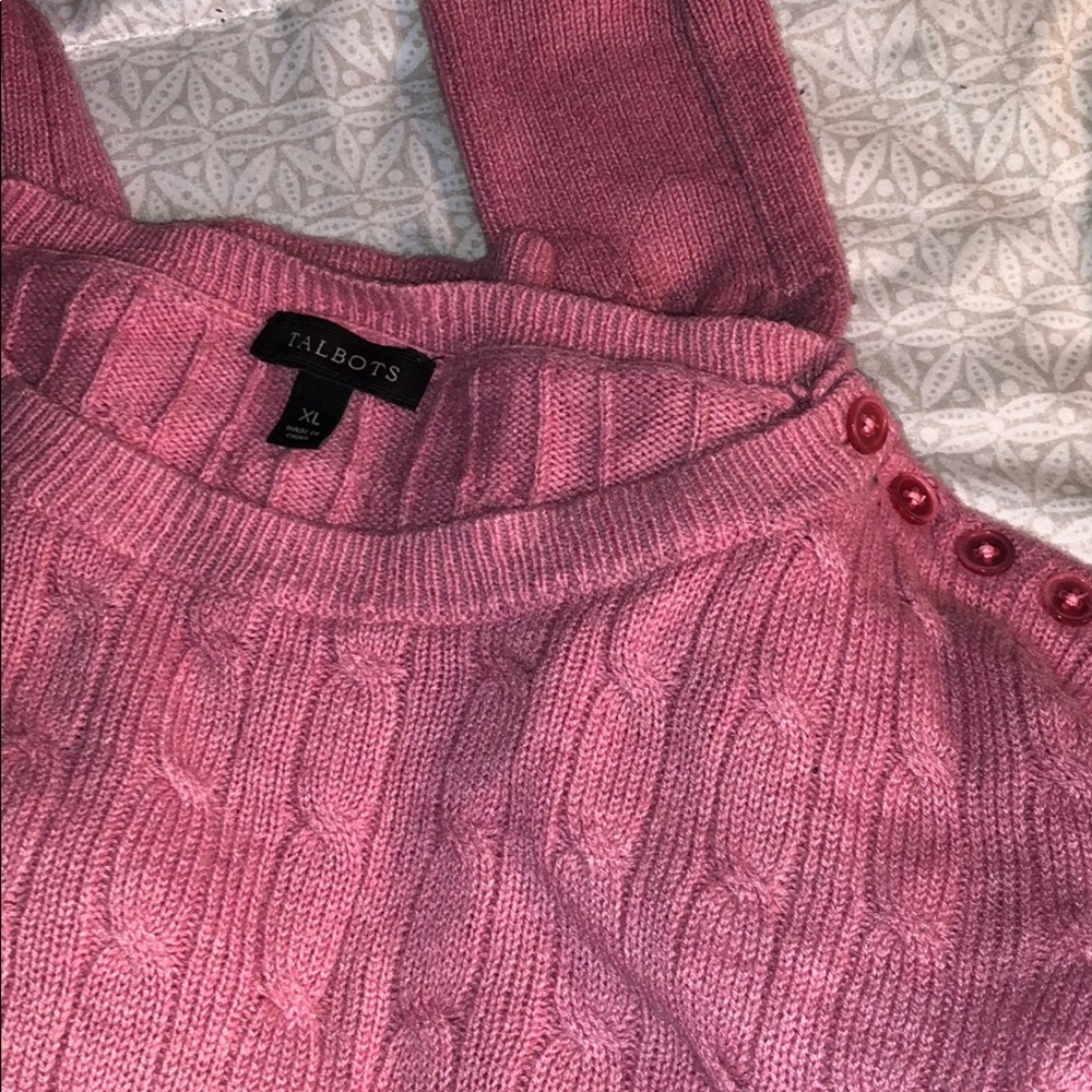 Talbots pink sweater